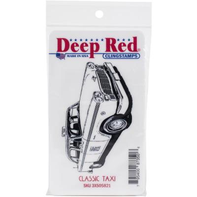 Deep Red Cling Stamp - Classic Taxi